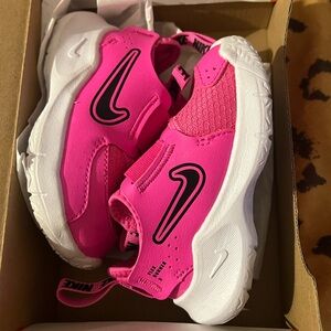 Nike Kids Hot Pink Slip-On Sneakers with White Sole